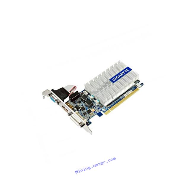 GIGABYTE GeForce 210 Silent 1GB DDR3 DVI-I / D-Sub / HDMI Low Profile Graphics Card, GV-N210SL-1GI