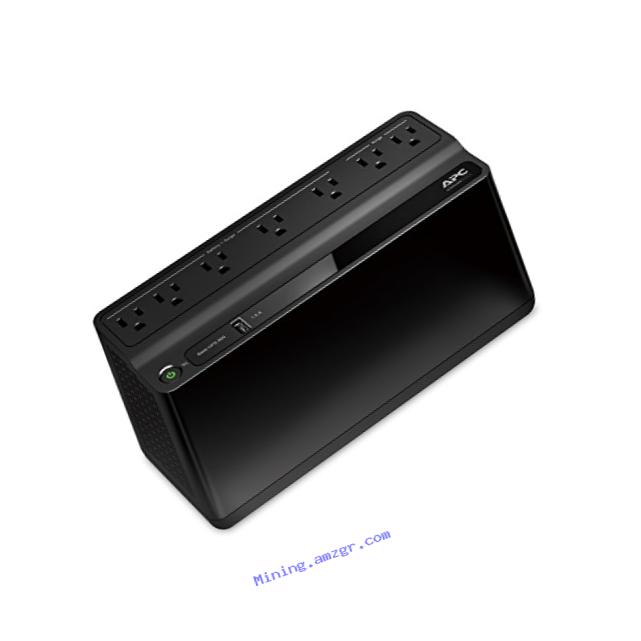 APC Back-UPS 600VA UPS Battery Backup & Surge Protector with USB Charging Port (BE600M1)