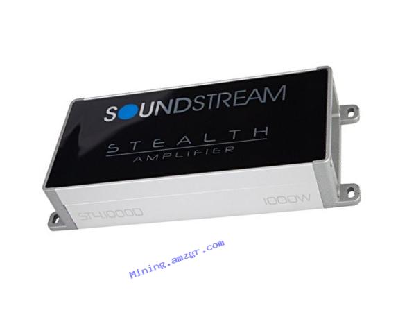 Soundstream ST4.1000D Stealth Series 1000W Class D 4-Channel Amplifier