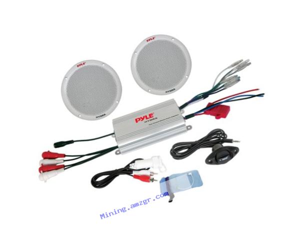 Pyle PLMRKT2A 2-Channel Waterproof MP3/iPod Amplified 6.5-Inch Marine Speaker System