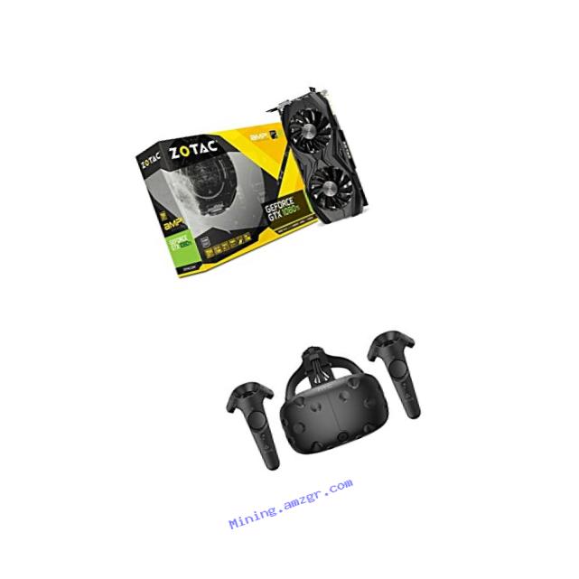 ZOTAC GeForce GTX 1080 Ti AMP Edition 11GB GDDR5X 352-bit PCIe 3.0 Gaming Graphics Card & HTC VIVE- Virtual Reality Bundle