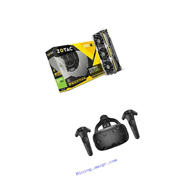 ZOTAC GeForce GTX 1080 Ti AMP Extreme 11GB GDDR5X 352-bit PCIe 3.0 Gaming Graphics Card & HTC VIVE- Virtual Reality Bundle
