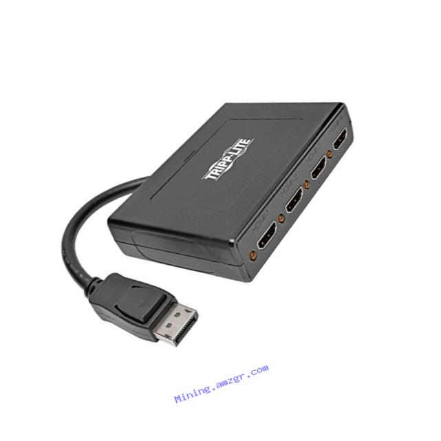 Tripp Lite 4-Port DisplayPort to HDMI Multi Stream Transport Hub MST, DP 1.2, DP to HDMI, 3840x2160 4K x 2K @ 24/30Hz (B156-004-HD-V2)