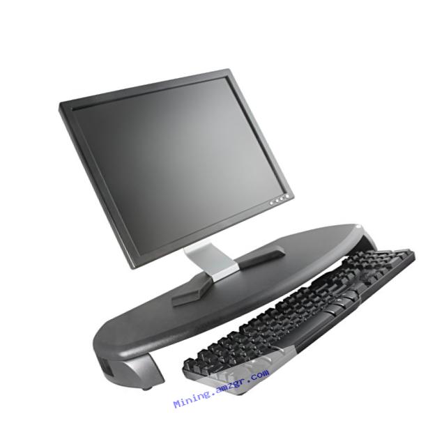 Kantek Monitor Stand/Keyboard Storage,23 x 13-1/4x3 Inches,Black (MS280B)