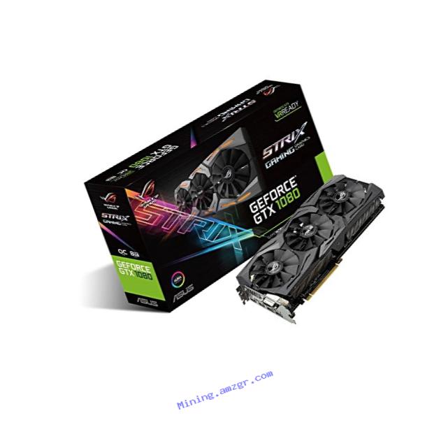 ASUS GeForce GTX 1080 8GB ROG STRIX OC Edition Graphic Card STRIX-GTX1080-O8G-GAMING
