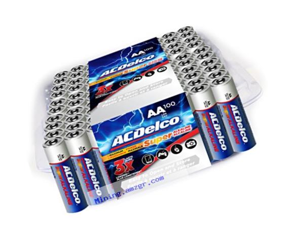 ACDelco Super Alkaline AA Batteries, 100-Count