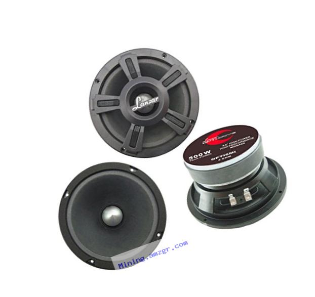 Lanzar OPTI6MI Opti Drive 500 Watt 6.5-Inch High Power Midbass Speaker (single)